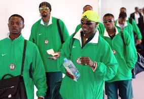 Nigerian soccer team arrives in Japan